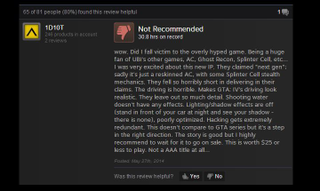 Illustration for article titled Watch Dogs, As Told By Steam Reviews